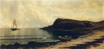 風景 Painting - 海岸沿いのモダンなビーチサイド アルフレッド・トンプソン・ブリチャー